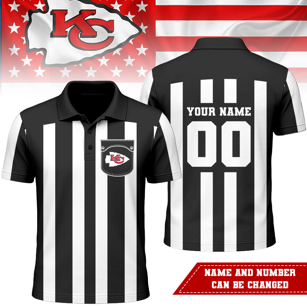 Kansas City Chiefs | Premium NFL Referees 3D Polo Shirt | UW11