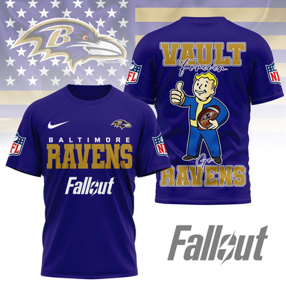 Baltimore Ravens | Premium NFL Fallout Fan 3D Shirt | UB38