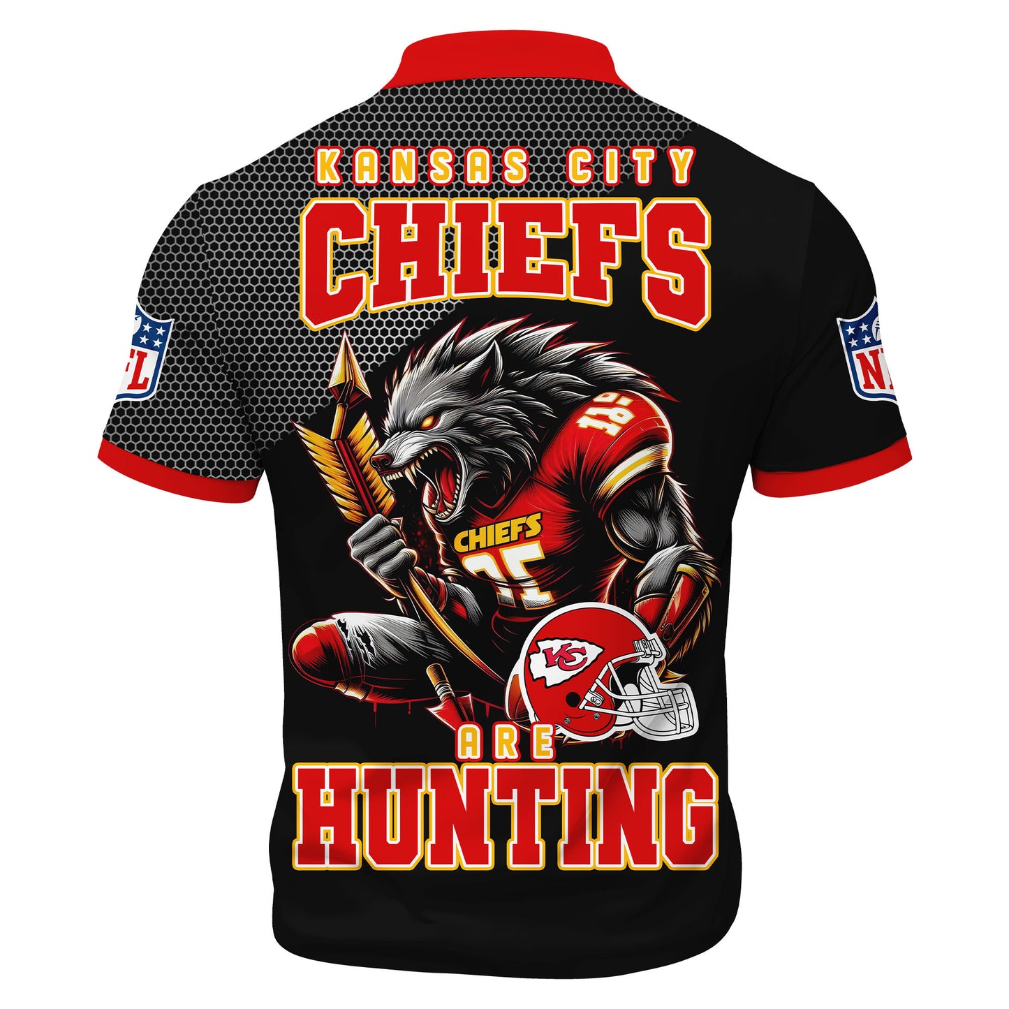 Kansas City Chiefs | Premium NFL Game Day Polo With Zipper Shirt | CK38