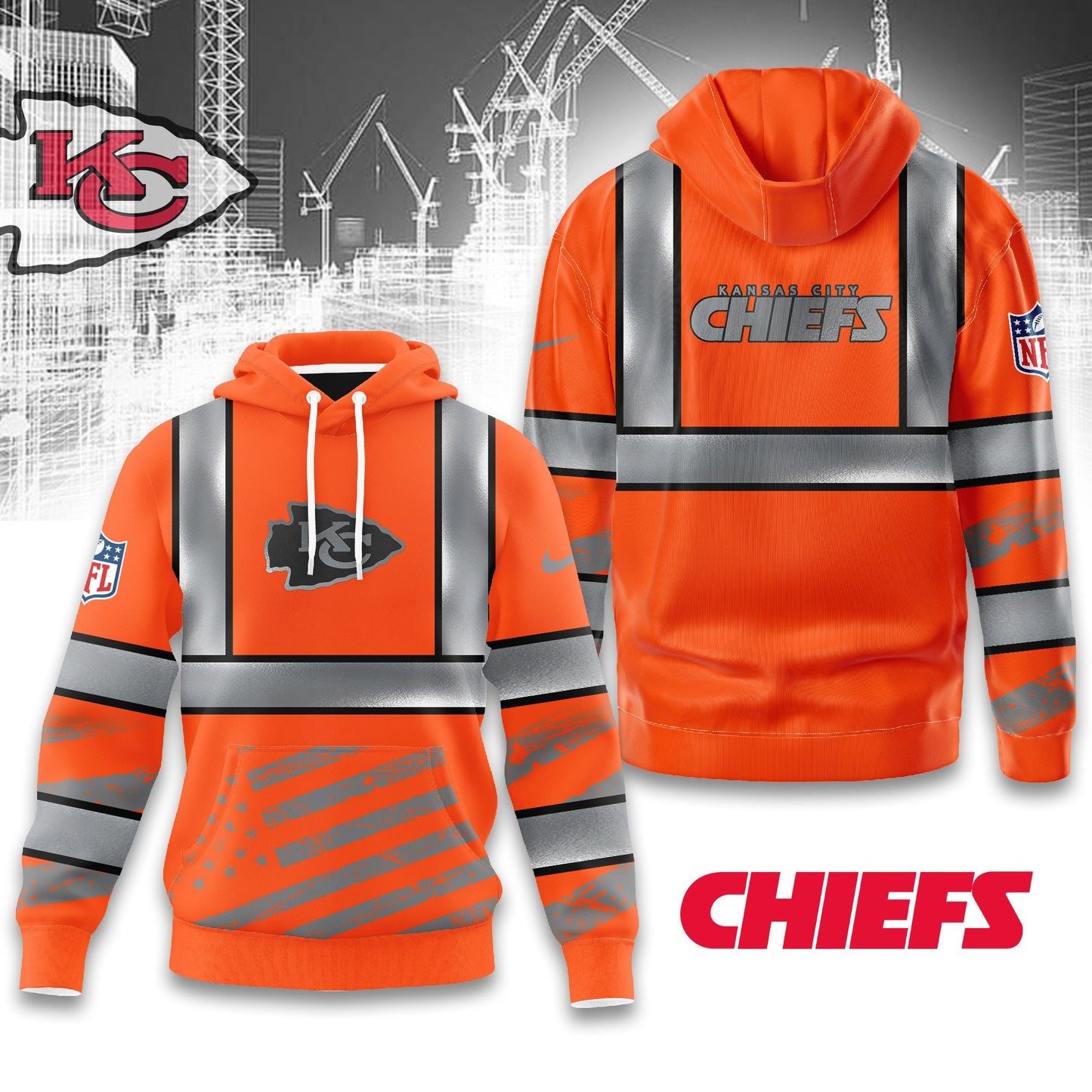 Kansas City Chiefs | Premium NFL Safety Hi-Vis Hoodie | ZO87