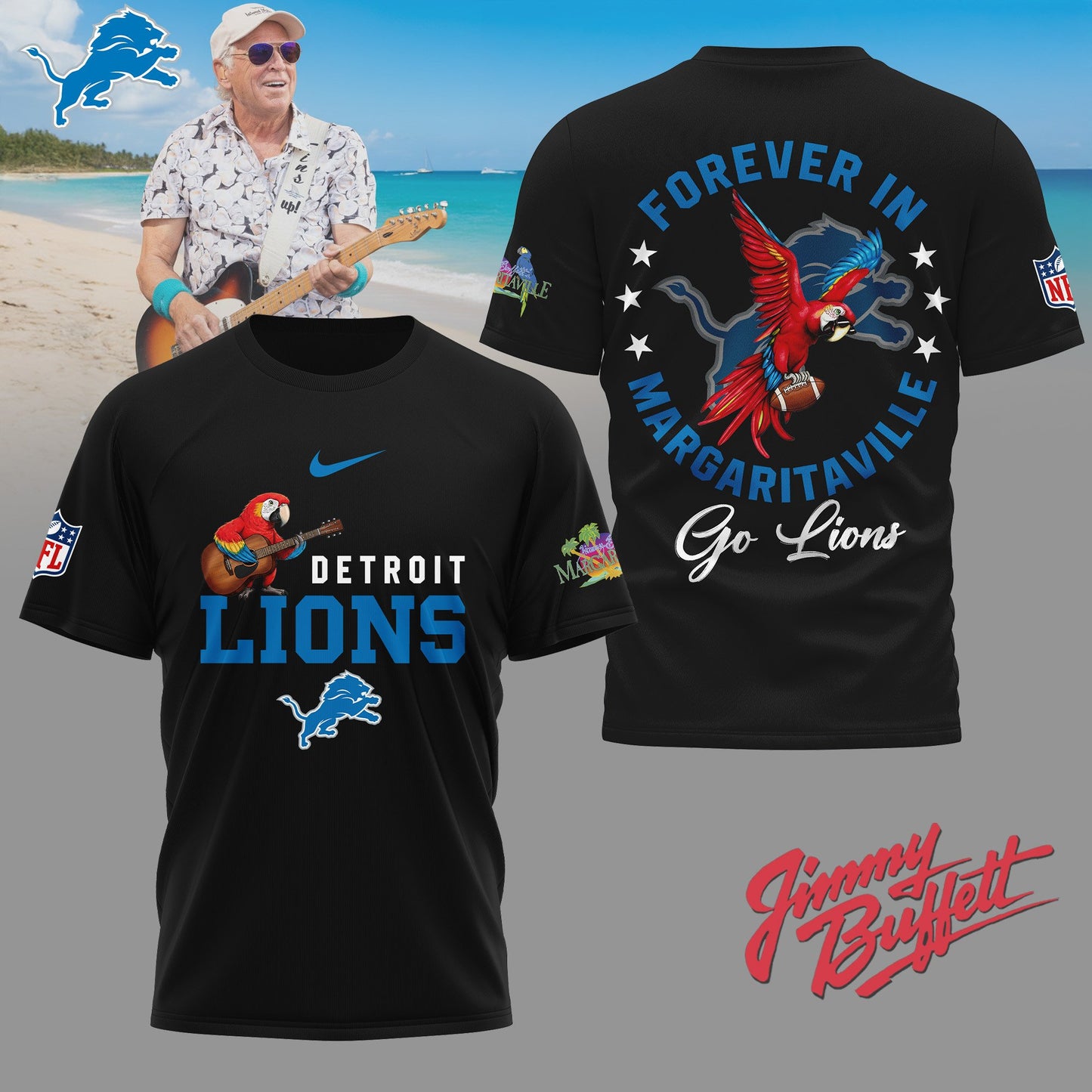 Detroit Lions | Premium NFL Forever in Margaritaville 3D Shirt | AK43