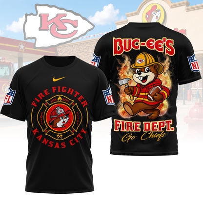 Kansas City Chiefs | Premium NFL Firefighter Strong 3D Shirt | SB52