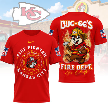 Kansas City Chiefs | Premium NFL Firefighter Strong 3D Shirt | SB52