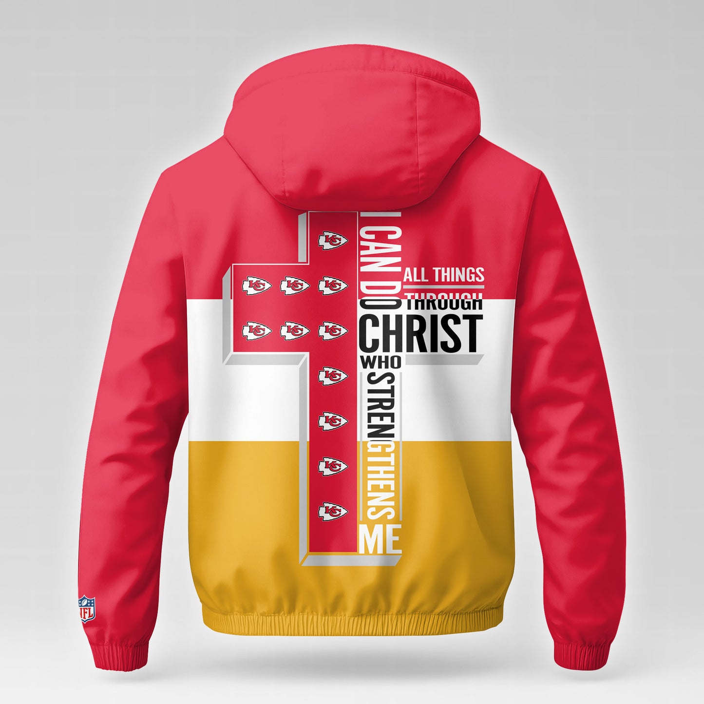 Kansas City Chiefs | Premium NFL Strength Through Christ Windbreaker Jacket NTH1 | KS67