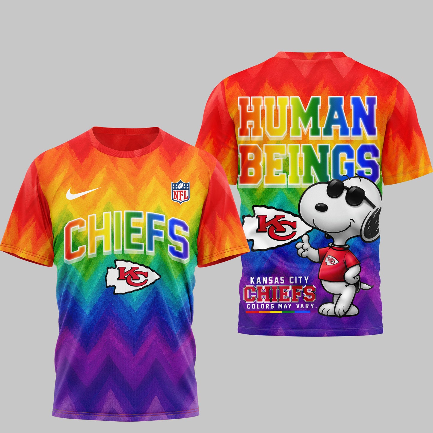Kansas City Chiefs | Premium NFL Rainbow Pride 3D Shirt NTH1 | OW63