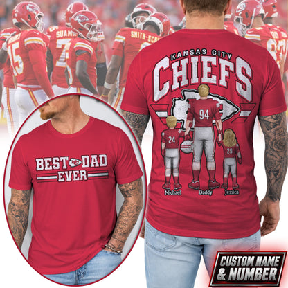 Kansas City Chiefs | Premium NFL Best Dad Ever 3D Shirt NTH1 | GK33
