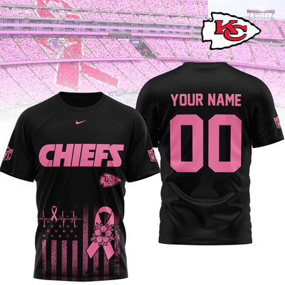 Kansas City Chiefs | Premium NFL Breast Cancer Awareness 3D Shirt NTH1 | VO10