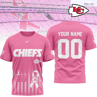 Kansas City Chiefs | Premium NFL Breast Cancer Awareness 3D Shirt NTH1 | VO10