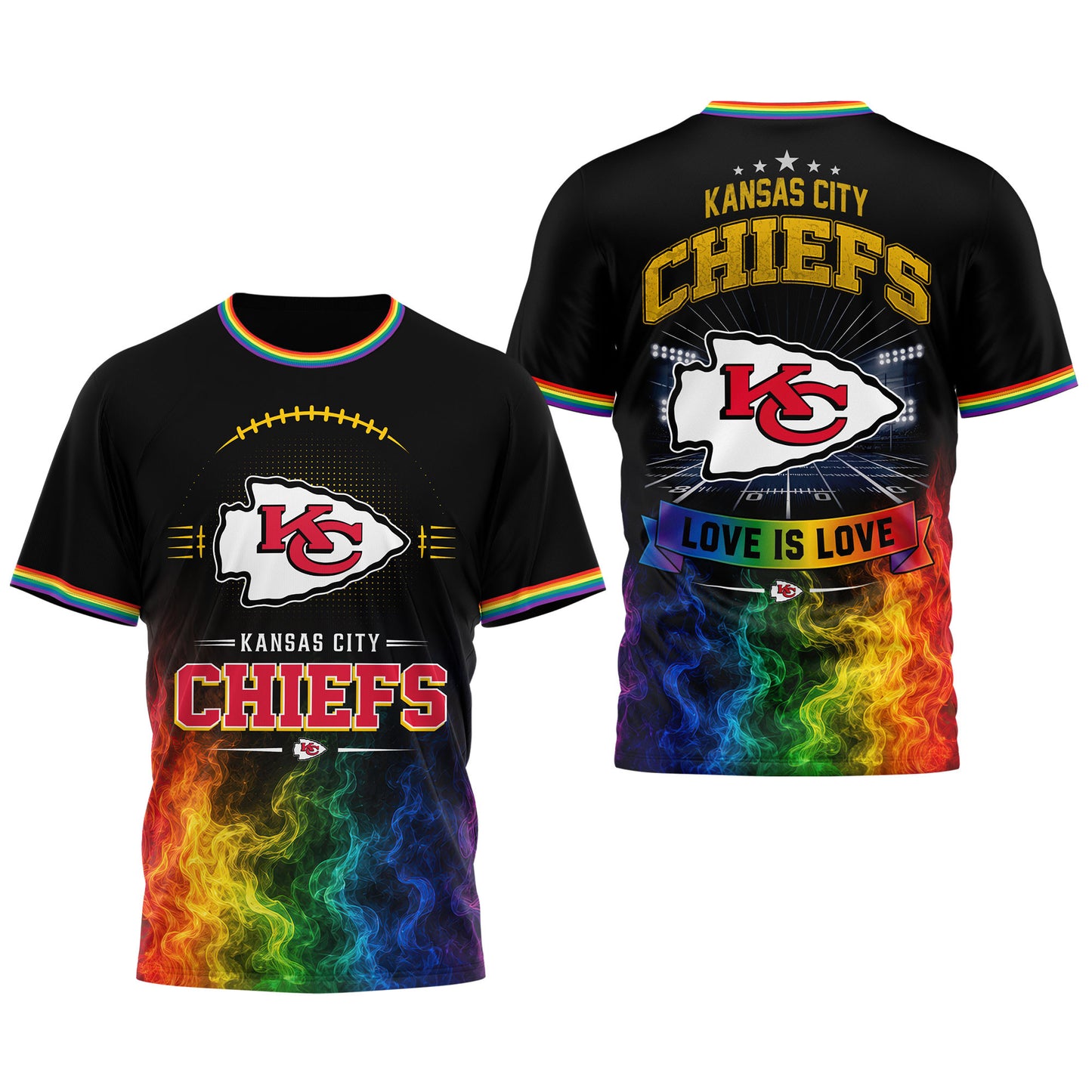 Kansas City Chiefs | Premium NFL Love Is Love 3D Shirt NTH1 | JW43