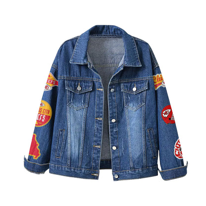 Kansas City Chiefs | Premium NFL Football Is Life Denim Jacket | EF28