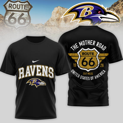 Baltimore Ravens | Premium NFL Route 66 3D Shirt | XE77