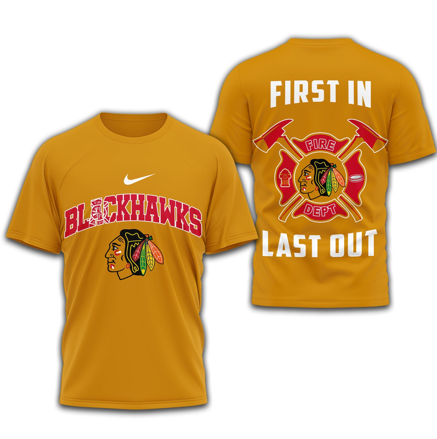 Chicago Blackhawks | Premium NHL Fire Dept 3D Shirt | RI91