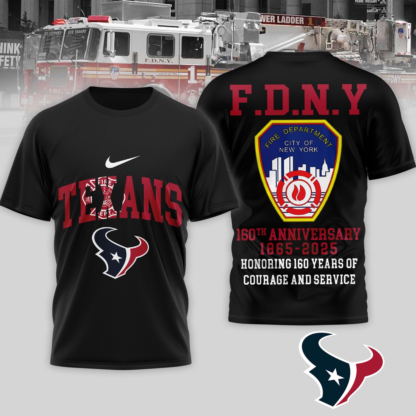 Houston Texans | Premium NFL F.N.D.Y 160th Anniversary 3D Shirt | QY84