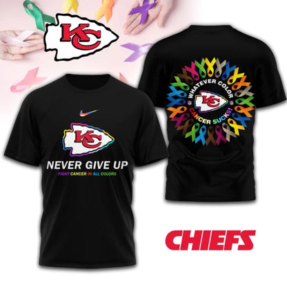 Kansas City Chiefs | Premium NFL Fight Cancer In All Colors T-Shirt | FH39