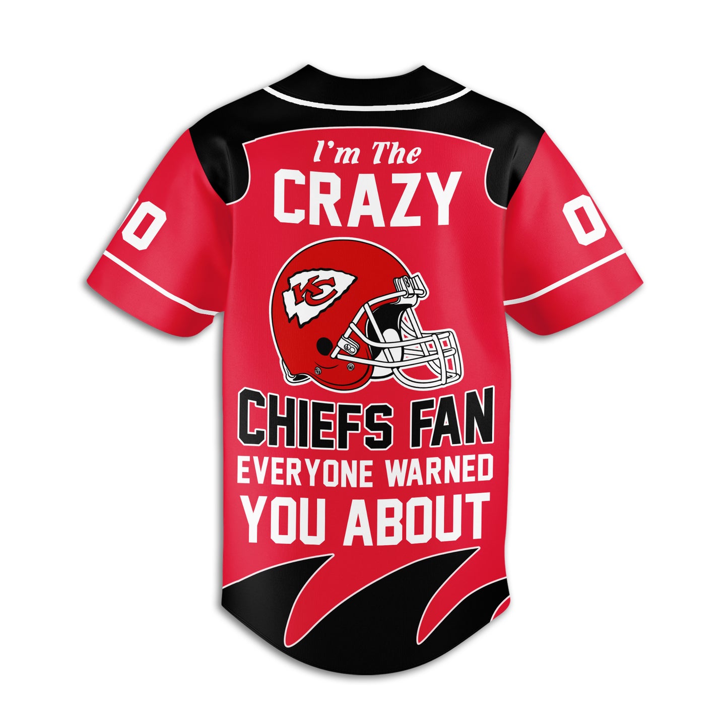 Kansas City Chiefs | Premium NFL Crazy Football Fan Personalized Jersey | HT32