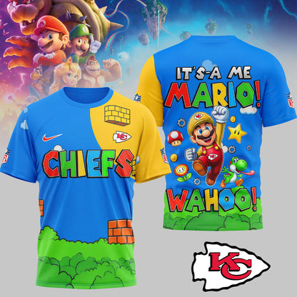 Kansas City Chiefs | Premium NFL Its a Me Mario 3D Shirt | ZB83