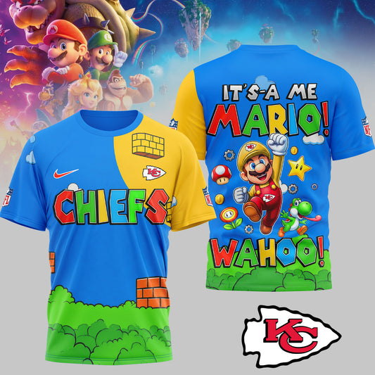 Kansas City Chiefs | Premium NFL Its a Me Mario 3D Shirt | ZB83