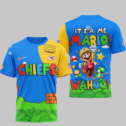 Kansas City Chiefs | Premium NFL Its a Me Mario 3D Shirt | ZB83