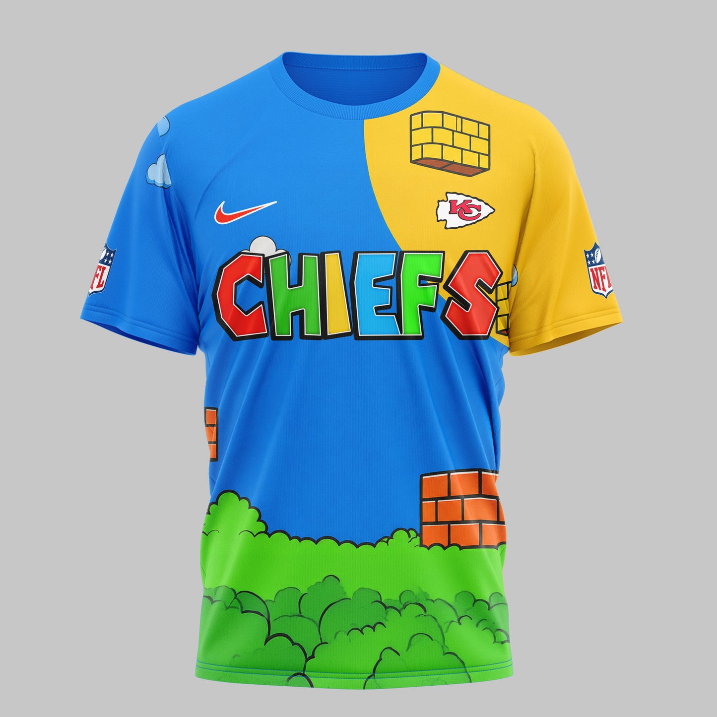 Kansas City Chiefs | Premium NFL Its a Me Mario 3D Shirt | ZB83