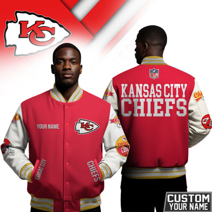 Kansas City Chiefs | Premium NFL Personalized Football Varsity Jacket | RB70
