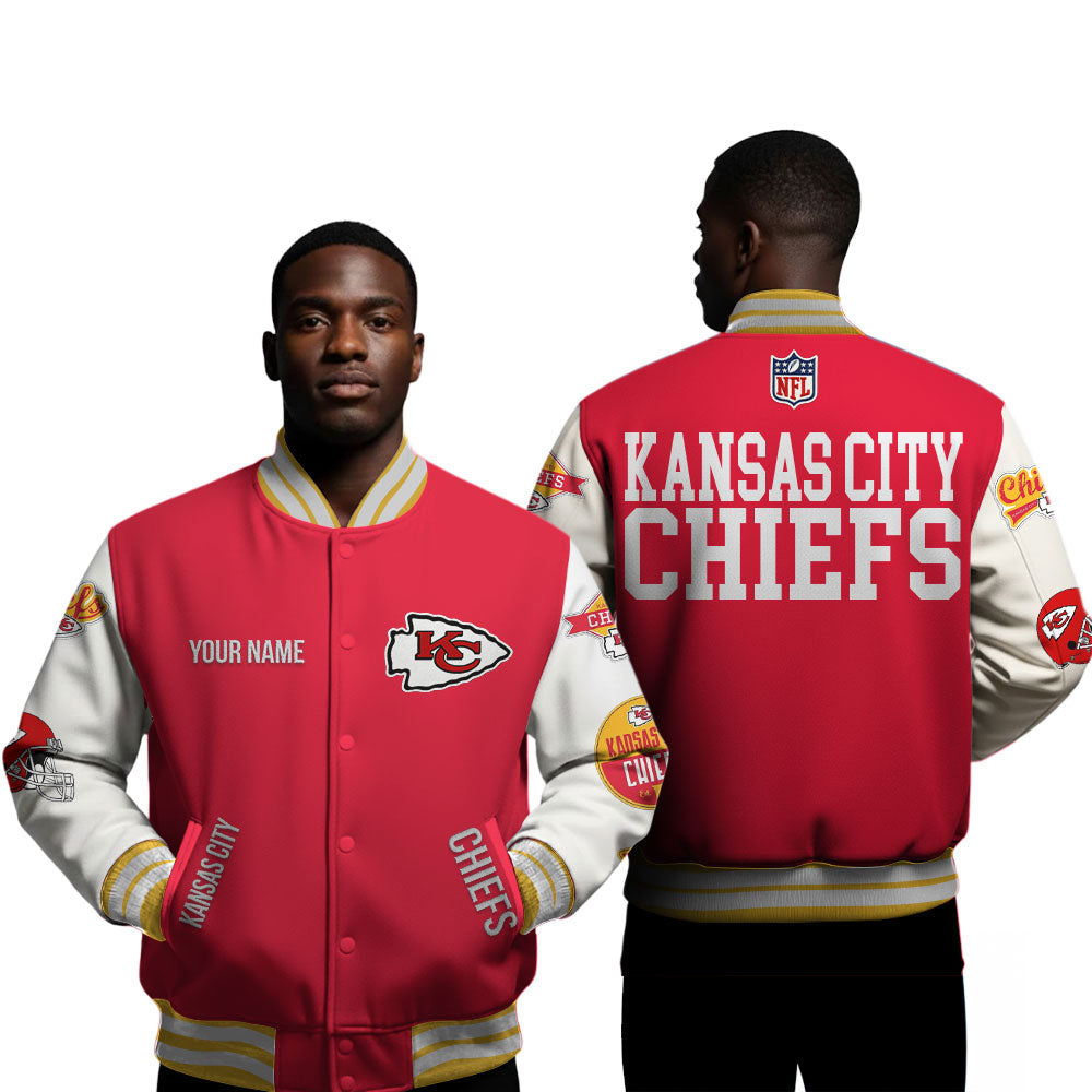 Kansas City Chiefs | Premium NFL Personalized Football Varsity Jacket | RB70