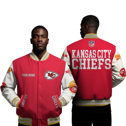 Kansas City Chiefs | Premium NFL Personalized Football Varsity Jacket | RB70