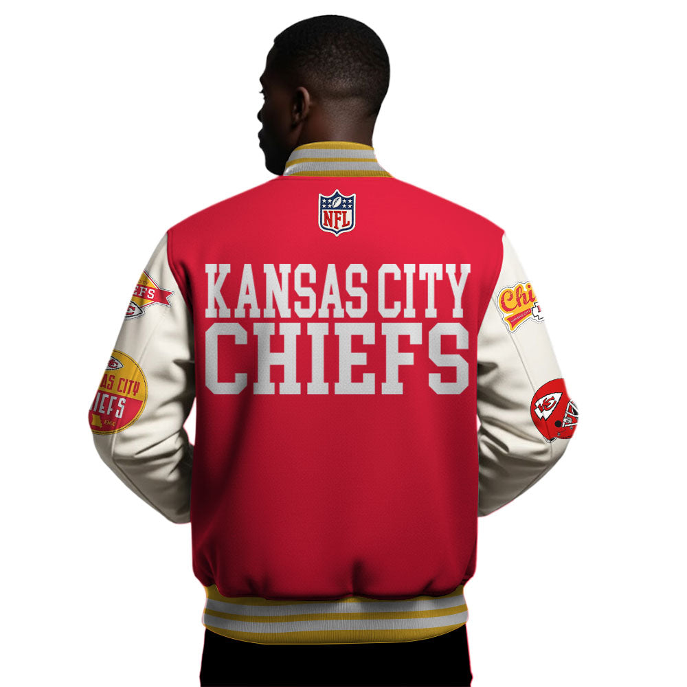 Kansas City Chiefs | Premium NFL Personalized Football Varsity Jacket | RB70