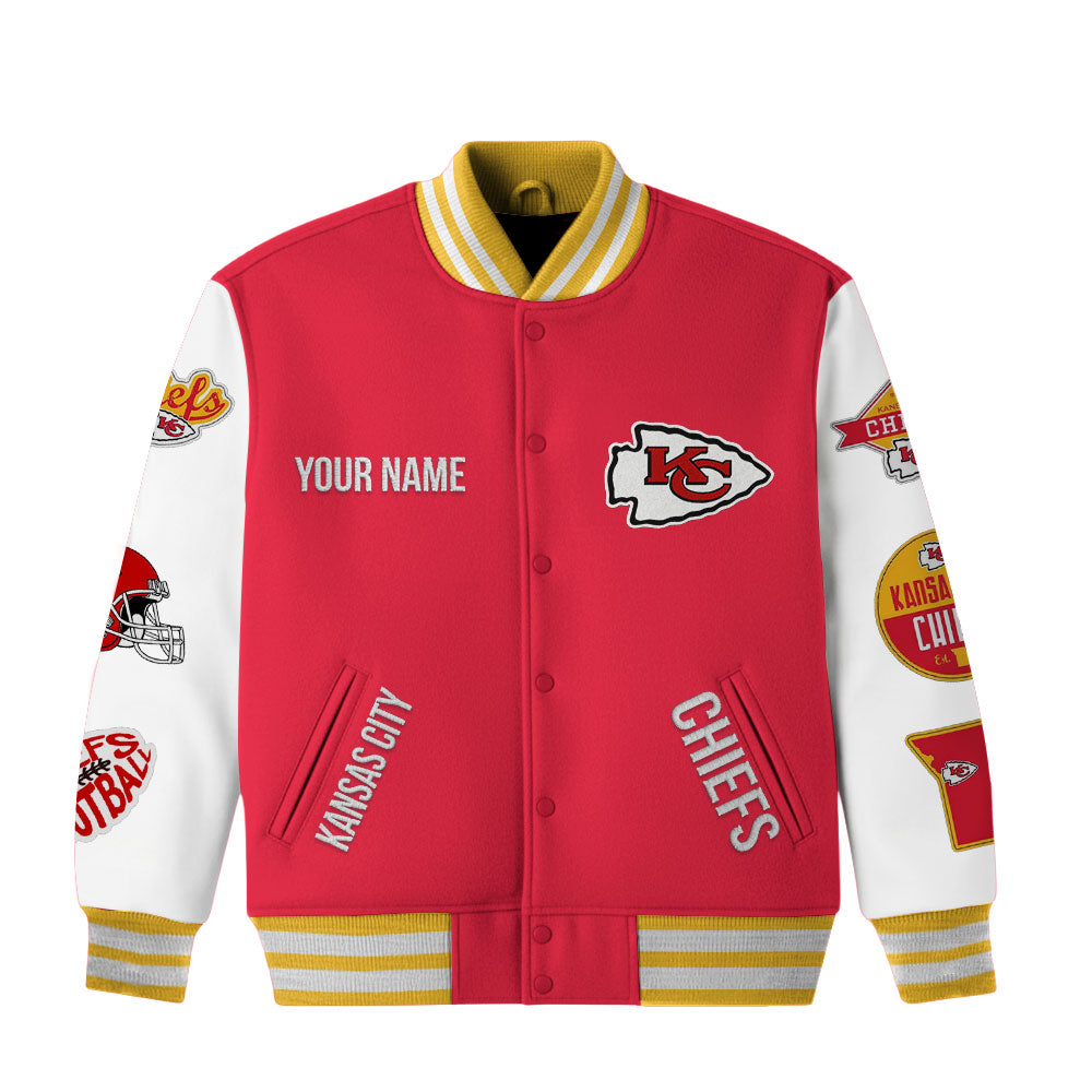 Kansas City Chiefs | Premium NFL Personalized Football Varsity Jacket | RB70