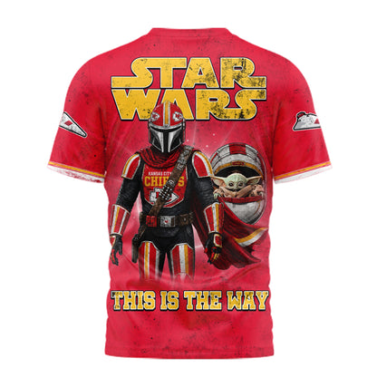 Kansas City Chiefs | Premium NFL This Is The Way Star Wars 3D Shirt | CN28