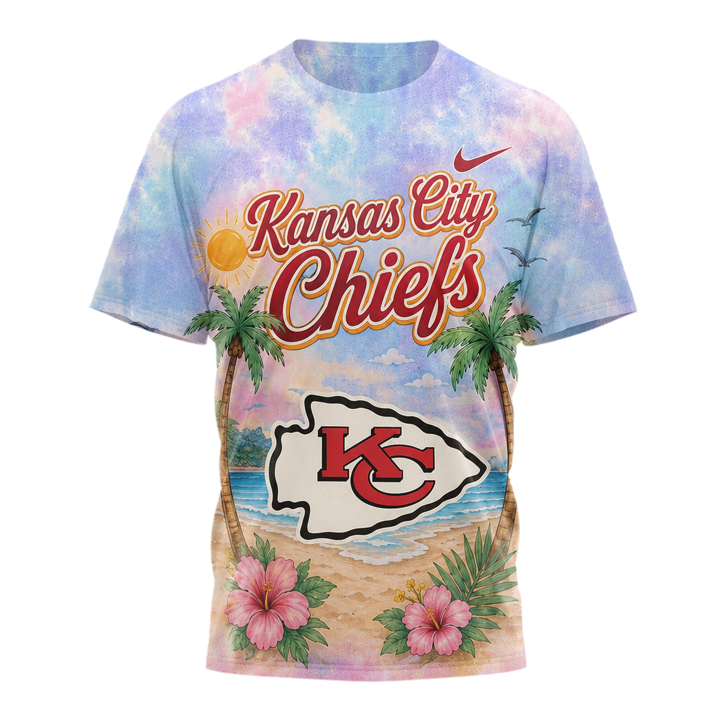 Kansas City Chiefs | Premium NFL Tropical Game Day Paradise 3D T-Shirt | PY87
