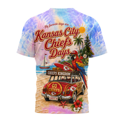 Kansas City Chiefs | Premium NFL Tropical Game Day Paradise 3D T-Shirt | PY87