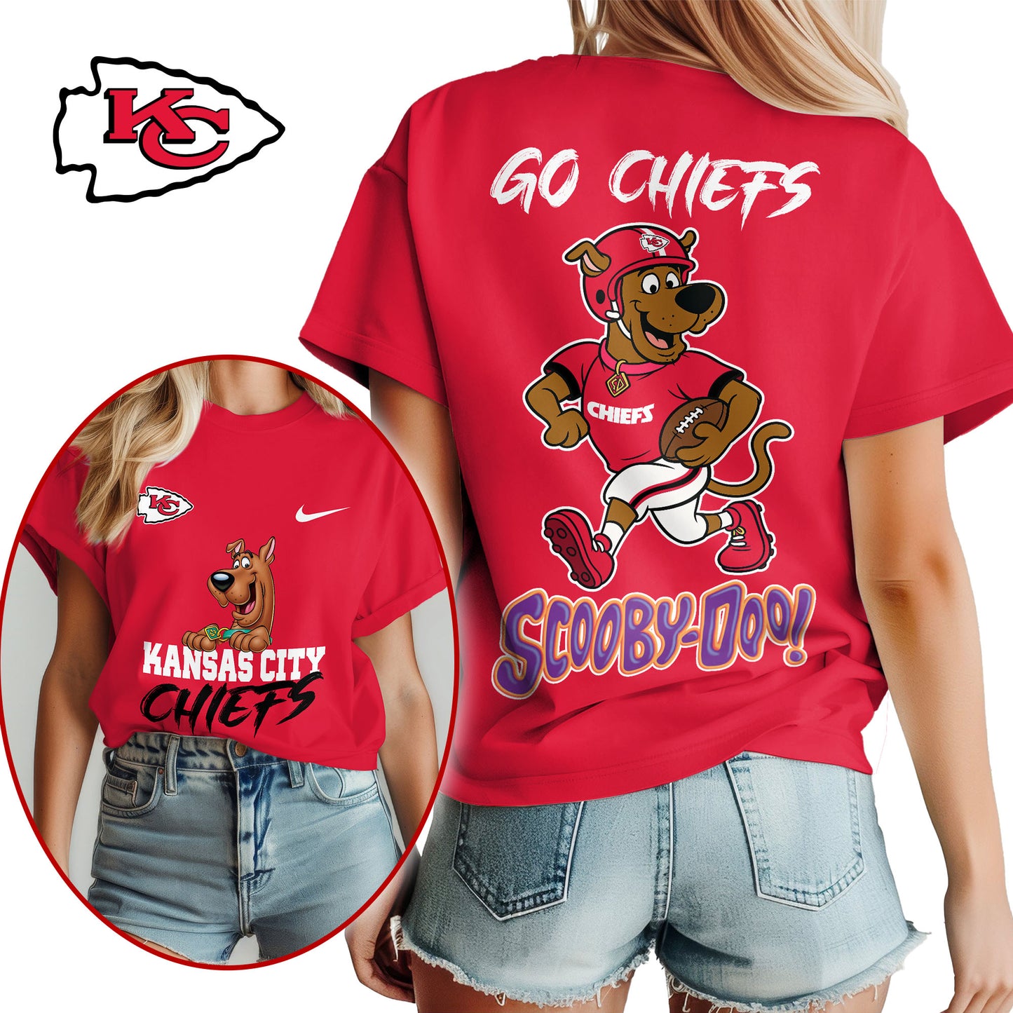Kansas City Chiefs | Premium NFL Scooby-Doo Fan Women Shirt | MB31