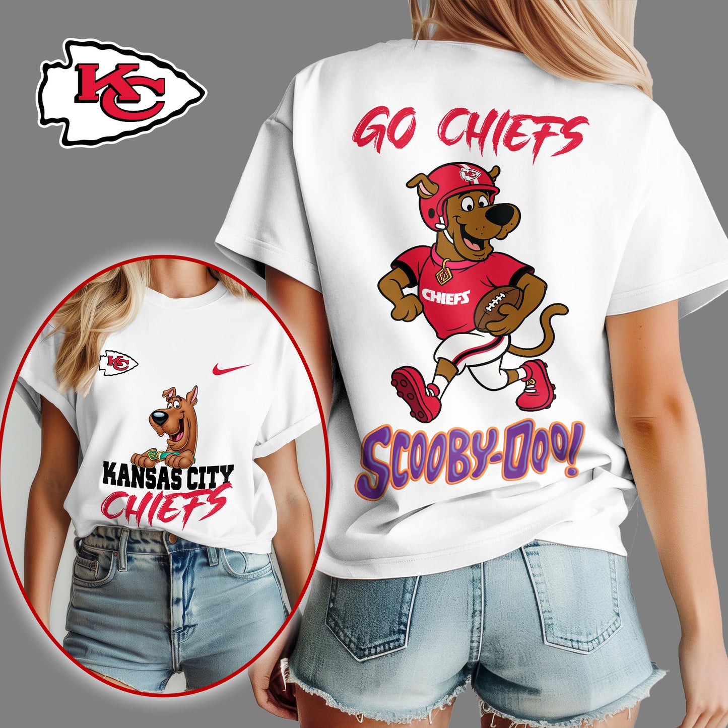 Kansas City Chiefs | Premium NFL Scooby-Doo Fan Women Shirt | MB31