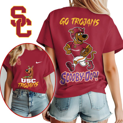 USC Trojans | Premium NFL Scooby-Doo Fan Women's T-Shirt NY | PL73