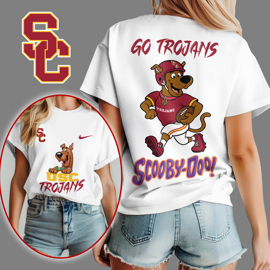 USC Trojans | Premium NFL Scooby-Doo Fan Women's T-Shirt NY | PL73