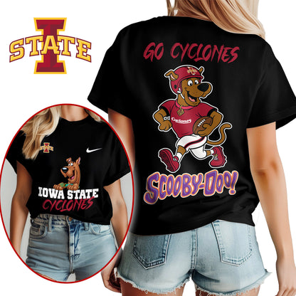 Iowa State Cyclones | Premium NFL Scooby-Doo Fan Women's T-Shirt NY | TY75