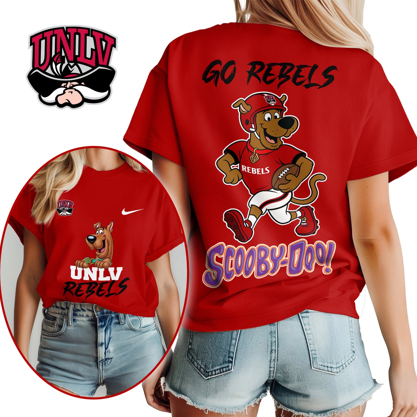 UNLV Rebels | Premium NFL Scooby-Doo Fan Women's T-Shirt NY | CU72