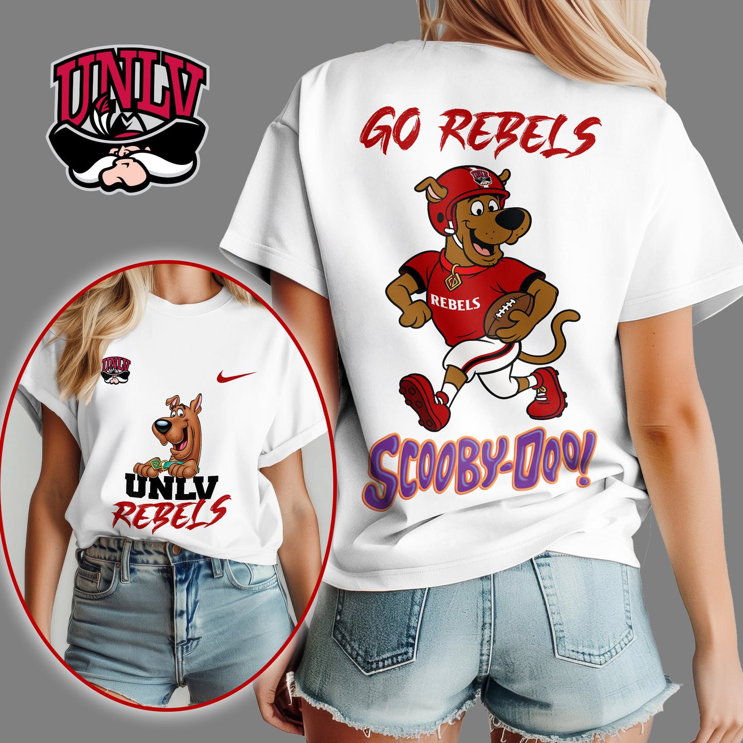 UNLV Rebels | Premium NFL Scooby-Doo Fan Women's T-Shirt NY | CU72