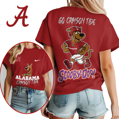 Alabama Crimson Tide | Premium NCAA Scooby-Doo Fan Women's T-Shirt NY | NC15
