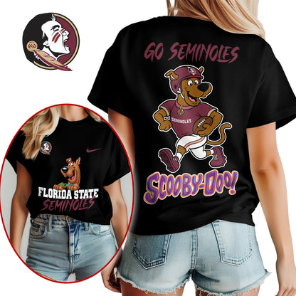 Florida State Seminoles | Premium NCAA Scooby-Doo Fan Women's T-Shirt NY | JO98