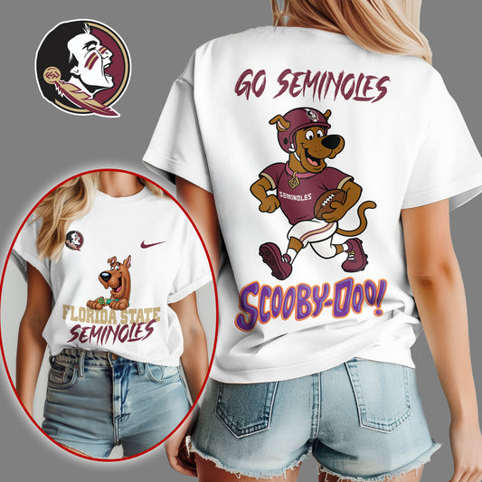 Florida State Seminoles | Premium NCAA Scooby-Doo Fan Women's T-Shirt NY | JO98
