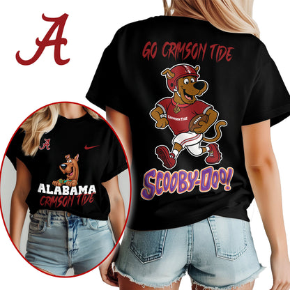 Alabama Crimson Tide | Premium NCAA Scooby-Doo Fan Women's T-Shirt NY | CX14