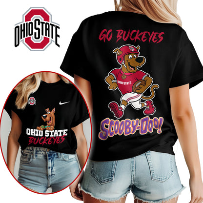 Ohio State Buckeyes | Premium NCAA Scooby-Doo Fan Women's T-Shirt NY | GC12
