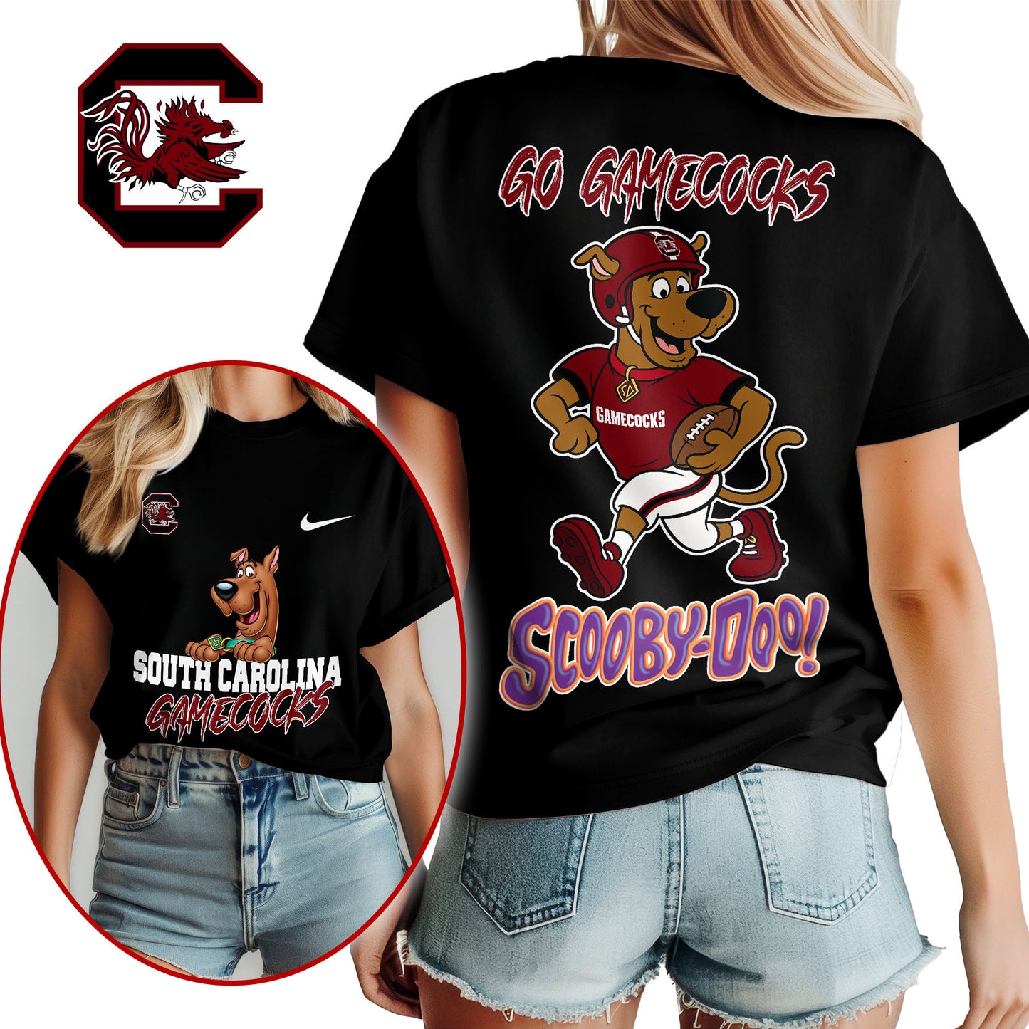 South Carolina Gamecocks | Premium NCAA Scooby-Doo Fan Women's T-Shirt NY | ZF40