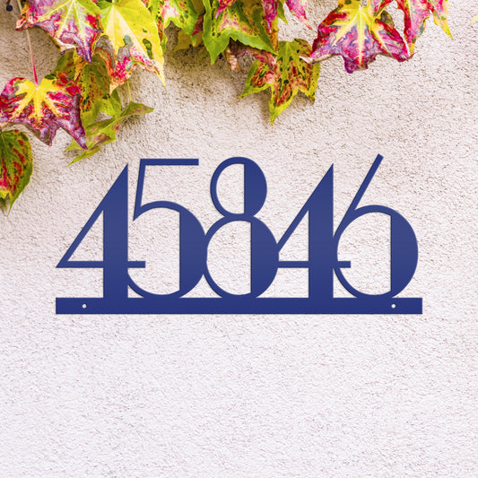 Personalized House Numbers Metal Sign - Weatherproof Address Sign