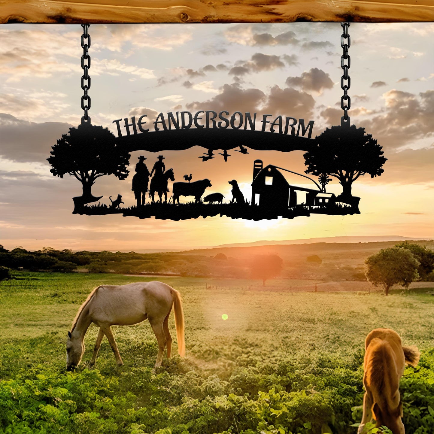 Custom  Your Metal Farm Sign, Personalized Farmhouse Metal Sign, Ranch Sign, Farmhouse Decor,  Farm Gate Sign, Outdoor Decor, Farmer Gifts