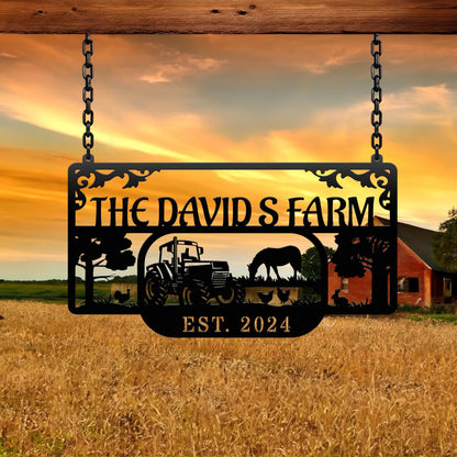 Custom  Your Metal Farm Sign, Personalized Farmhouse Metal Sign, Ranch Sign, Farmhouse Decor,  Farm Gate Sign, Outdoor Decor, Farmer Gifts