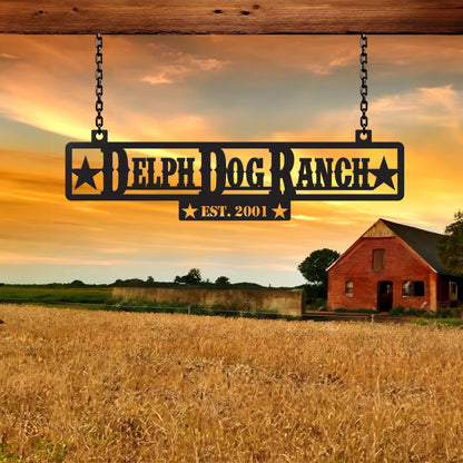 Personalized Metal Farm Entrance Sign, Custom Ranch Metal Sign, Large Family Name Sign, Established Sign, Family Name Plaque, Farmer Gift