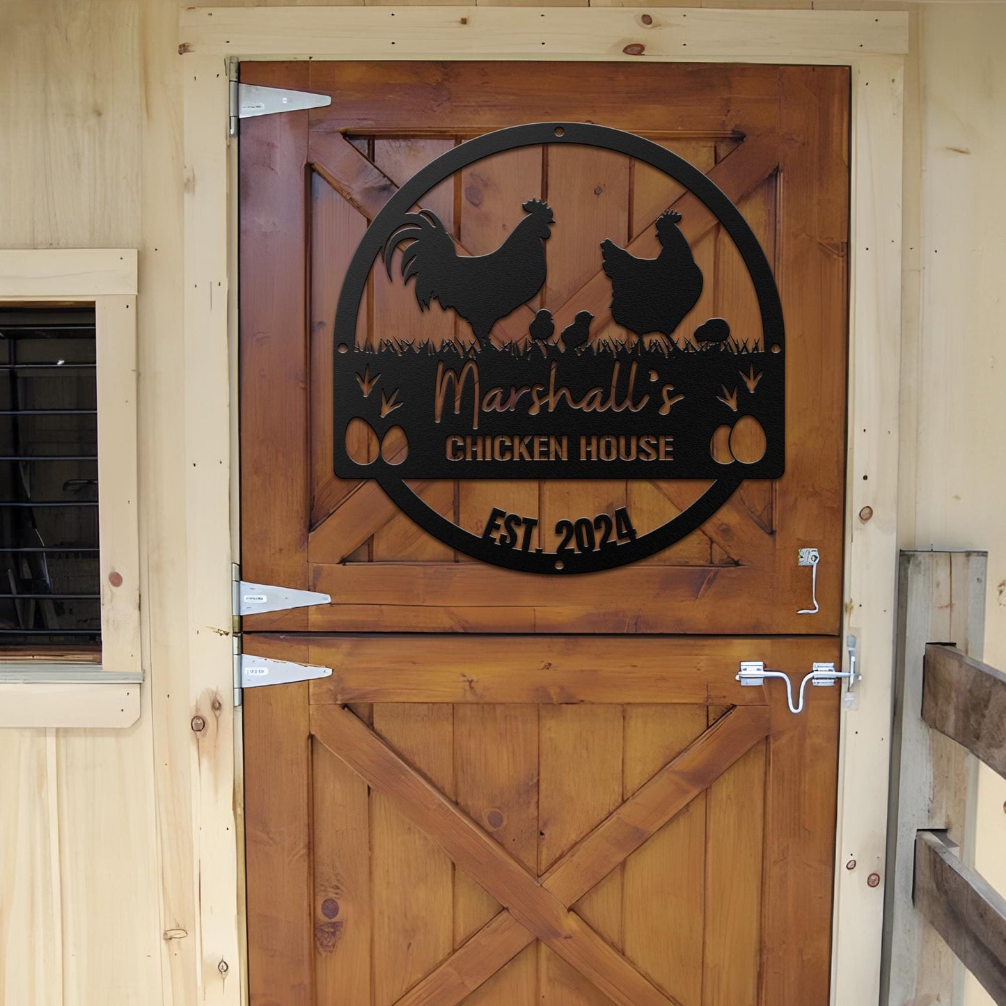Custom Chicken Coop Metal Signs, Personalized Chicken Farm Sign, Family Name Chicken Coop Sign, Farmhouse Metal Sign, Gift For Farmer