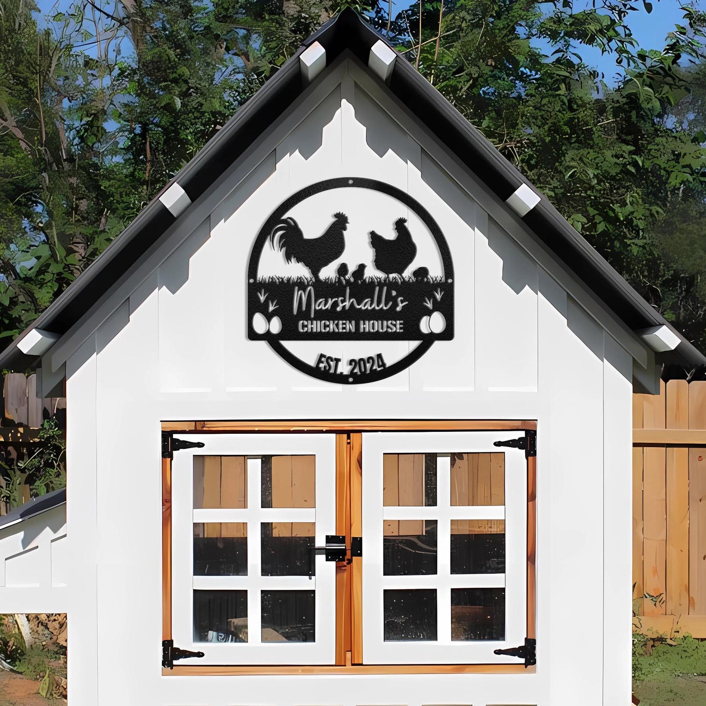 Custom Chicken Coop Metal Signs, Personalized Chicken Farm Sign, Family Name Chicken Coop Sign, Farmhouse Metal Sign, Gift For Farmer